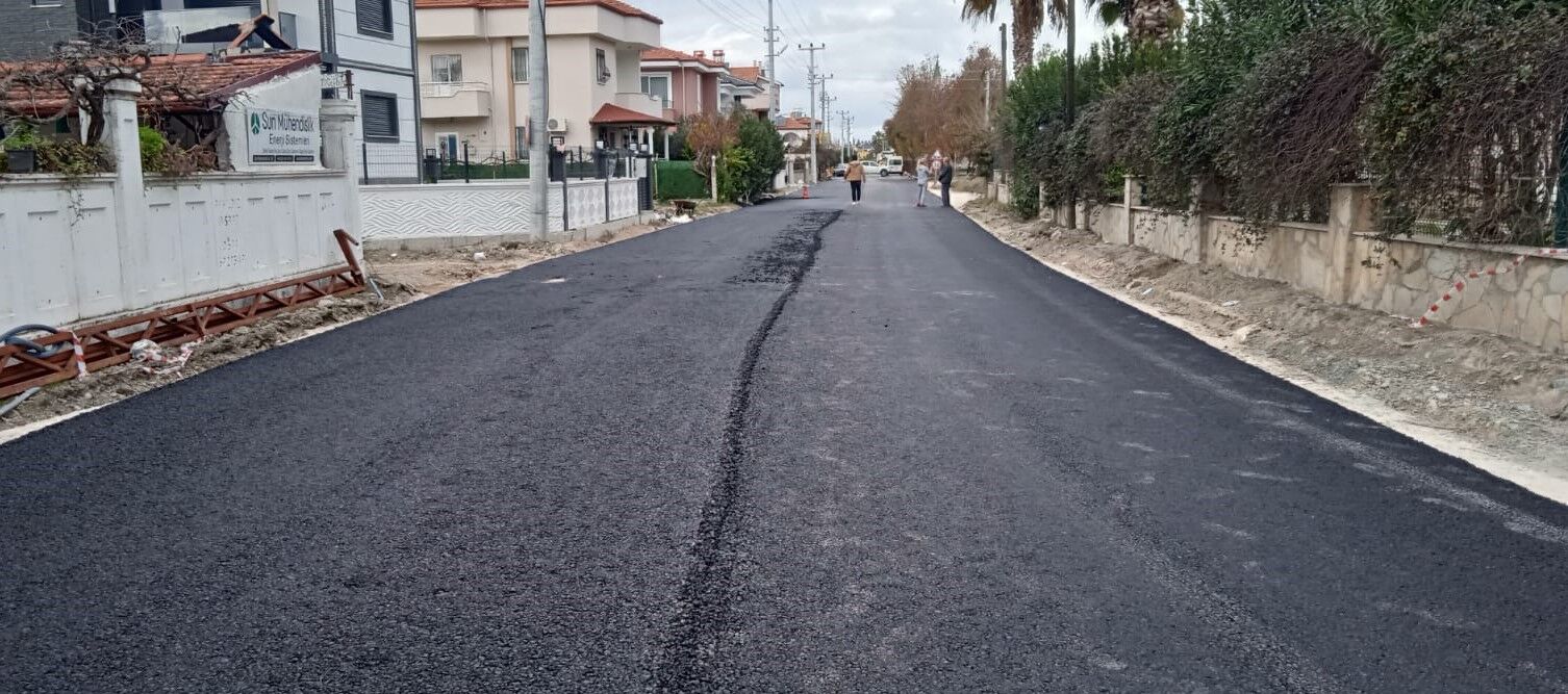 DALAMAN’DA SICAK ASFALT ÇALIŞMASI TAMAMLANDI