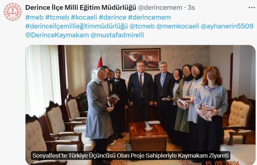 İLÇE MİLLİ EĞİTİM MÜDÜRLÜĞÜ KIZ ÖĞRENCİLERİN YÜZÜNÜ BUZLADI