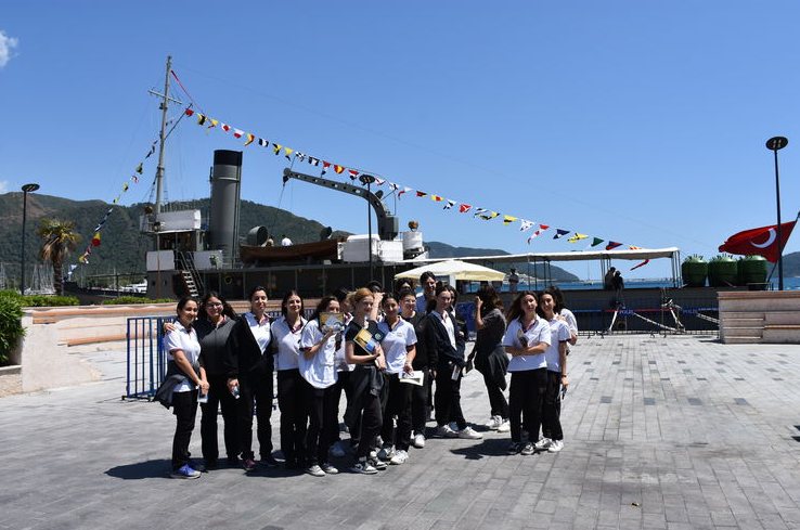 TCG NUSRET MÜZE GEMİSİ MARMARİS'TE ZİYARETE AÇILDI