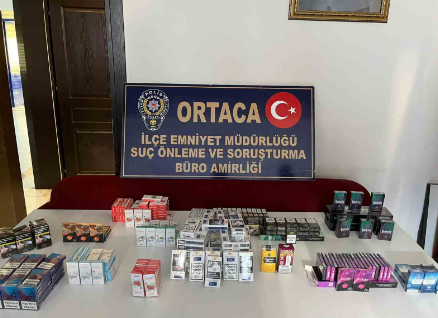 ORTACA’DA BANDROLSÜZ SİGARA ELE GEÇİRİLDİ