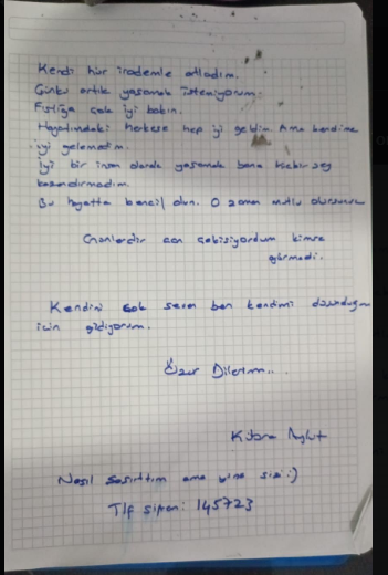 İntihar eden fenomen Kübra Aykut'un veda mektubu ortaya çıktı: Günlerdir can çekişiyordum, kimse görmedi...
