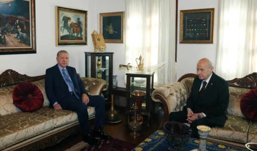 Cumhurbaşkanı Erdoğan'dan MHP lideri Bahçeli'ye ziyaret