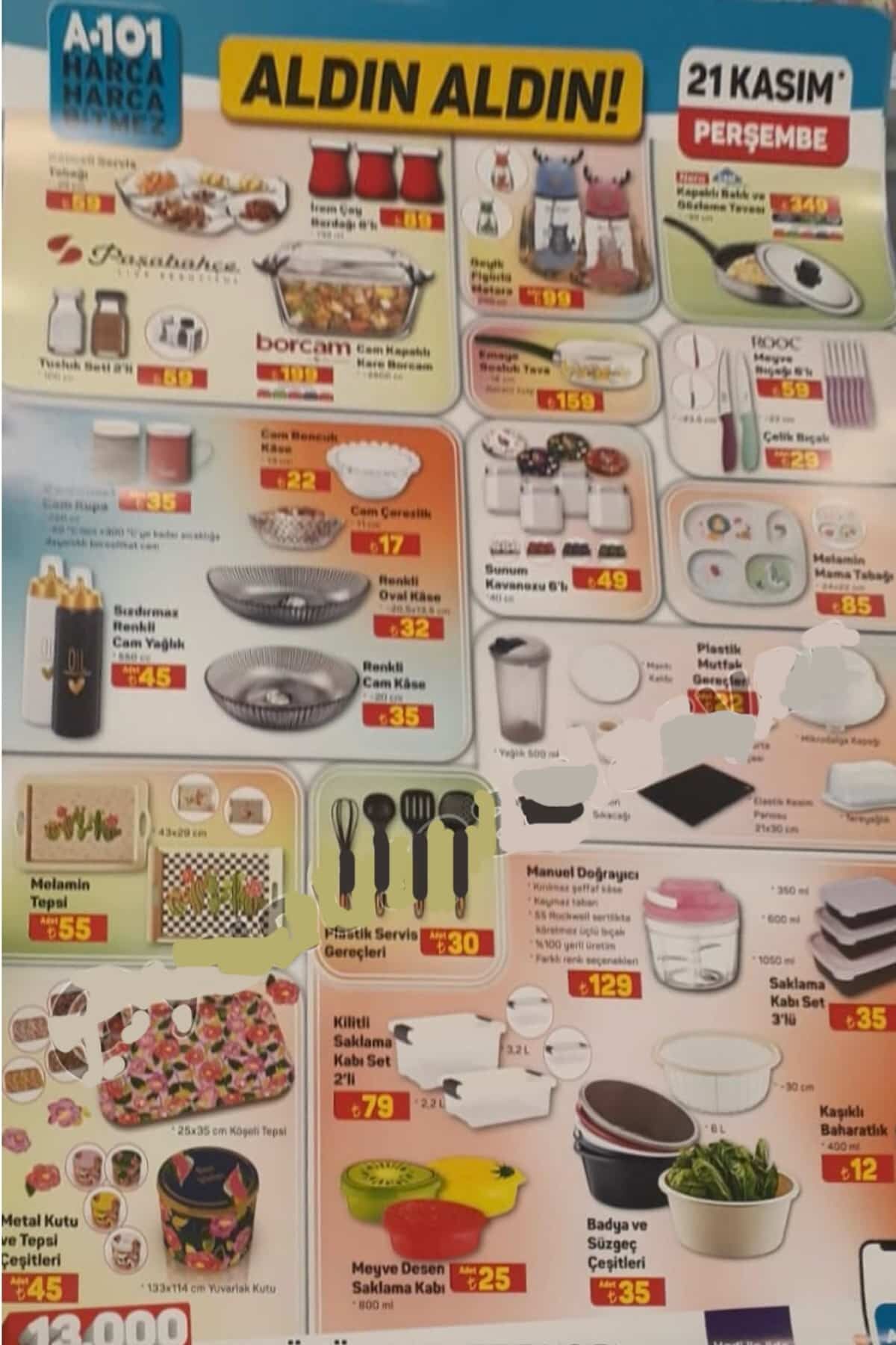 A101 21 Kasım 2024 aktüel ürünler! A101'de Perşembe hangi ürünlerde indirim var?