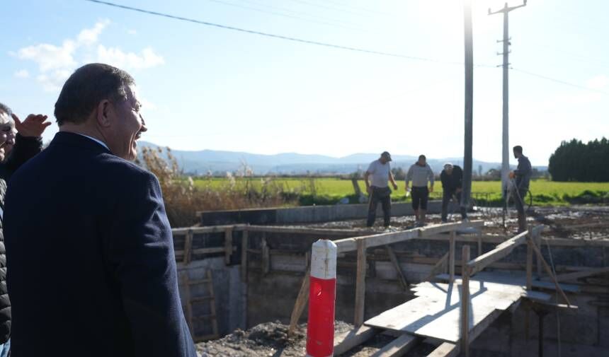 Milas'ta köprü inşası sona yaklaştı, hastane yolunda çalışmalar sürüyor