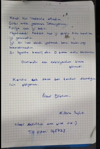 Fenomen Kübra Aykut Intihar Mektup