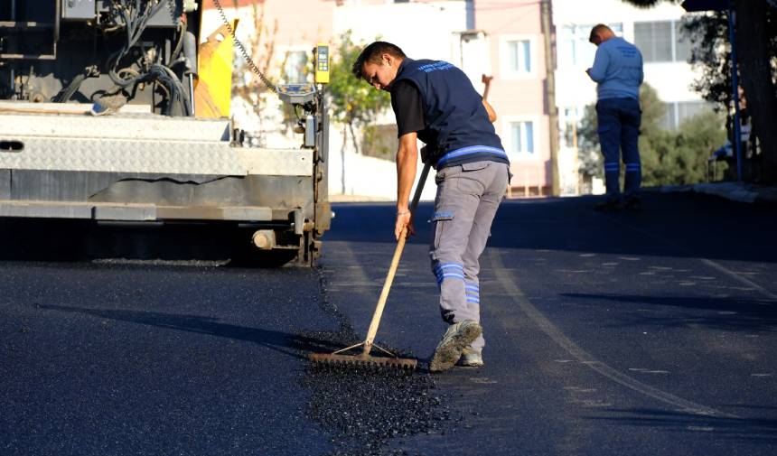 Bodrum'da Asfalt Çalışmaları Devam Ediyor (1)