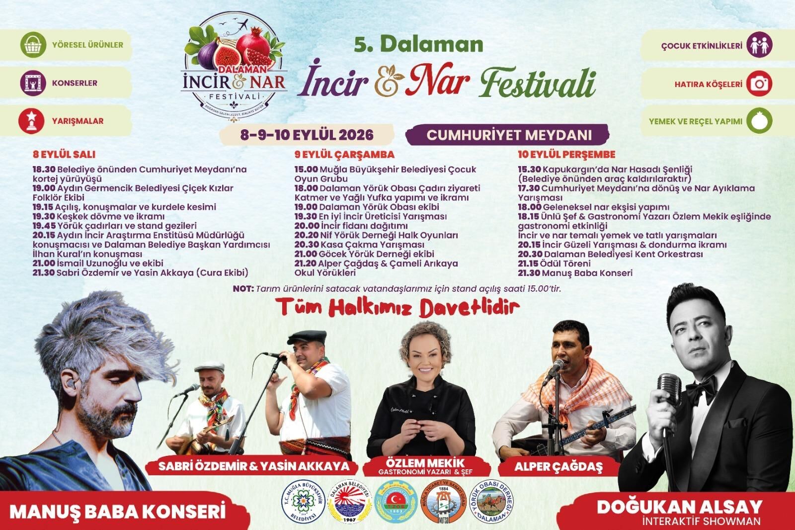 Dalaman’da İnci̇r Ve Nar Festi̇vali̇ Heyecani